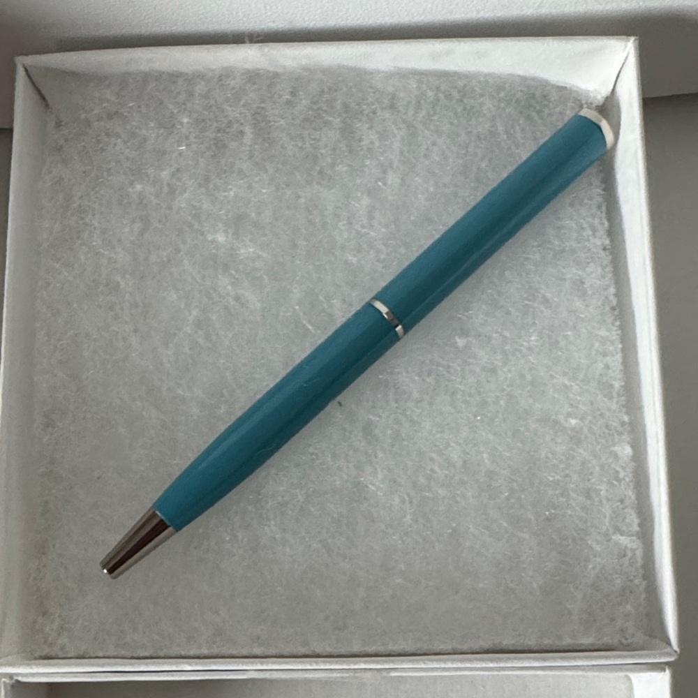 Coach Ballpoint Pen 4"  NWOT in blue and silver - Picture 2 of 5